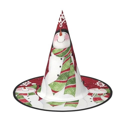 SAAKE Frohe Weihnachten Druck Karneval Halloween Hexenhut Faltbar Dekor Party Zubehör Mottopartys Cosplay von SAAKE