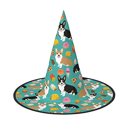 SAAKE Niedlicher Hunde-Druck, Karneval, Halloween, Hexenhut, faltbar, Dekoration, Partyzubehör, Mottopartys, Cosplay SAAKE Niedlicher Hunde-Druck, Karneval, Halloween, Hexenhut, faltbar, Dekoration, Partyzubehör, Mottopartys, Cosplay von SAAKE