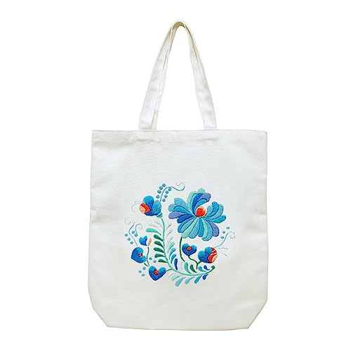 Canvas Einkaufstasche Stickerei Kit,Diy-Kreuzstich-Set, Beige Tasche Für Erwachsene, Mit Klassischem Blumenmuster, Kreativitätsgeschenk, Stick-Starter-Set Mit Anleitung, Inklusive Stickrahmen, Trag Canvas Einkaufstasche Stickerei Kit,Diy-Kreuzstich-Set, Beige Tasche Für Erwachsene, Mit Klassischem Blumenmuster, Kreativitätsgeschenk, Stick-Starter-Set Mit Anleitung, Inklusive Stickrahmen, Trag von SAAKO
