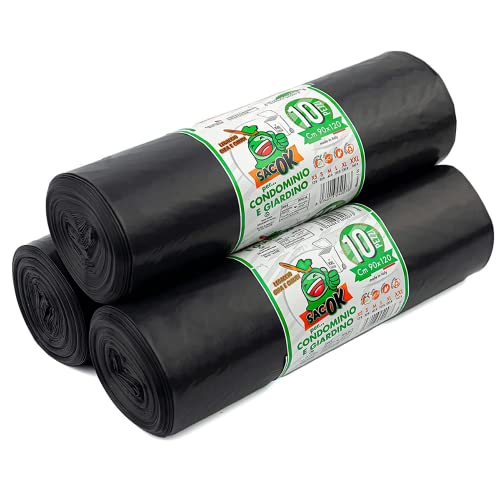 EFFENNE Gruppe - 30 große schwarze Müllsäcke 90x120 cm für die Müllsammlung in Innenräumen - Müllsäcke aus Kunststoff. EFFENNE Gruppe - 30 große schwarze Müllsäcke 90x120 cm für die Müllsammlung in Innenräumen - Müllsäcke aus Kunststoff. von SACOK