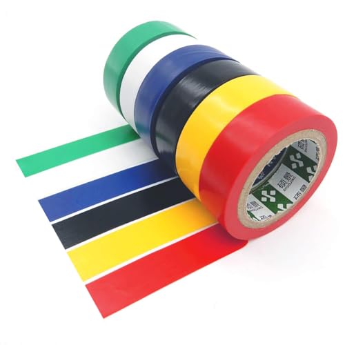 SACONELL Isolierband 6 Stück, Isolierband Farbig Set PVC 17mm X 9m Elektrisches Klebeband, Klebeband Wasserdichtfür für Isolieren, Reparieren, Bündeln von Kabeln SACONELL Isolierband 6 Stück, Isolierband Farbig Set PVC 17mm X 9m Elektrisches Klebeband, Klebeband Wasserdichtfür für Isolieren, Reparieren, Bündeln von Kabeln von SACONELL