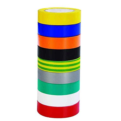 SACONELL Isolierband 9 Rollen, 19mm x 20m PVC Isolierband Farbig Set, Wasserdicht Elektrisc Klebeband für Isolieren, Reparieren, Bündeln von Kabeln SACONELL Isolierband 9 Rollen, 19mm x 20m PVC Isolierband Farbig Set, Wasserdicht Elektrisc Klebeband für Isolieren, Reparieren, Bündeln von Kabeln von SACONELL
