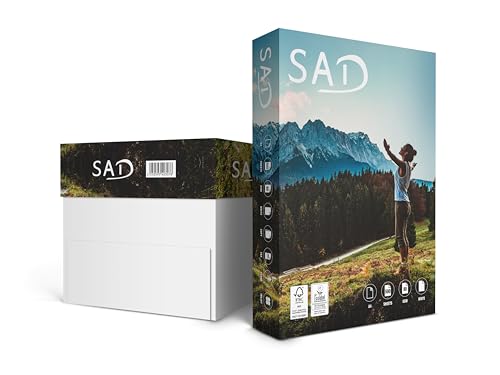 SAD Premium Kopierpapier A4, 2500 Blatt, 80g/m², Hochweiß CIE 161, FSC-Zertifiziert von SAD