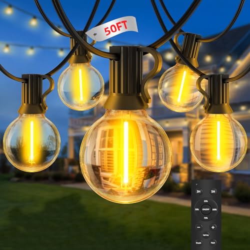 LED Lichterkette Außen 15m/50ft 18+1 G40 Glühbirnen Outdoor Beleuchtung Strombetrieben IP44 Wasserdicht Aussen mit Dimmbaren LED Lichterkette Außen 15m/50ft 18+1 G40 Glühbirnen Outdoor Beleuchtung Strombetrieben IP44 Wasserdicht Aussen mit Dimmbaren von SAEIHGAE