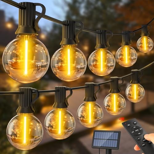Solar Fernbedienung Lichterkette LED Aussen: 15M 50FT G40 LED Outdoor Solarlichterkette 3 Modi mit Wetterfest G40 Glühbirne IP65 Wasserdich Aussen Lichterketten für Garten Balkon Vorzelt Pavillon Solar Fernbedienung Lichterkette LED Aussen: 15M 50FT G40 LED Outdoor Solarlichterkette 3 Modi mit Wetterfest G40 Glühbirne IP65 Wasserdich Aussen Lichterketten für Garten Balkon Vorzelt Pavillon von SAEIHGAE