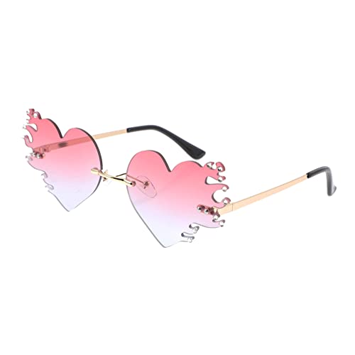 SAFIGLE 1 Paar Sonnenbrille Partyzubehör Randlose Party Trendy Flamme Gläser Schnapsgläser Lustige Brille Kreative Brillen Karneval Brille Flammenförmige Brille Ästhetische Brille Stk SAFIGLE 1 Paar Sonnenbrille Partyzubehör Randlose Party Trendy Flamme Gläser Schnapsgläser Lustige Brille Kreative Brillen Karneval Brille Flammenförmige Brille Ästhetische Brille Stk von SAFIGLE