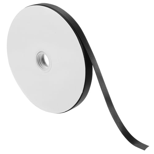 SAFIGLE 1 Rolle Blumenverpackungsband im Satinband Weiß Blumen- dünn seidenband ribbon geschenkband Band zum Verpacken von Blumensträußen Geschenkverpackungsband Polyester Black von SAFIGLE