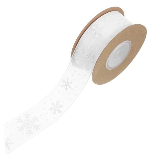 SAFIGLE 1 Rolle Weihnachts Schneeflocken Dekorationsband Diy Geschenkbänder für Bastelprojekte Vielseitig Einsetzbar für Hochzeiten und Festliche Anlässe SAFIGLE 1 Rolle Weihnachts Schneeflocken Dekorationsband Diy Geschenkbänder für Bastelprojekte Vielseitig Einsetzbar für Hochzeiten und Festliche Anlässe von SAFIGLE
