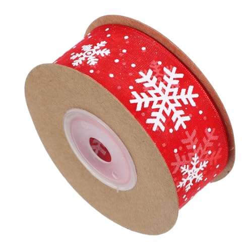 SAFIGLE 1 Rolle Weihnachtsschneeflocken Dekorationsband Breites Rotes Diy Geschenkband für Festliche Verpackungen Haaraccessoires Kuchenverpackungen und SAFIGLE 1 Rolle Weihnachtsschneeflocken Dekorationsband Breites Rotes Diy Geschenkband für Festliche Verpackungen Haaraccessoires Kuchenverpackungen und von SAFIGLE