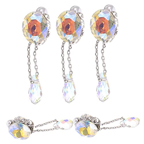 SAFIGLE 1 Satz Anhänger Nail Decoration Nail Charms Rinestones Nagelcharme Kristallsteine Lieferungen Für Uv Polieren Maniküre-ornament Nagel Diy Ornament Zubehör Glas Kristall 5 Stück von SAFIGLE