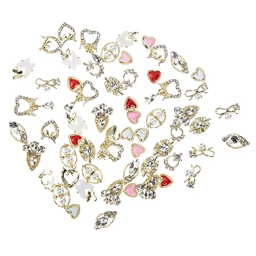 SAFIGLE 1 Satz Barock Stil Nagel Charms Und Anhänger Maniküre Dekorationen Aus Legierung Für Diy Nail Art Für Hobbyisten Und Profis 60 Stück von SAFIGLE
