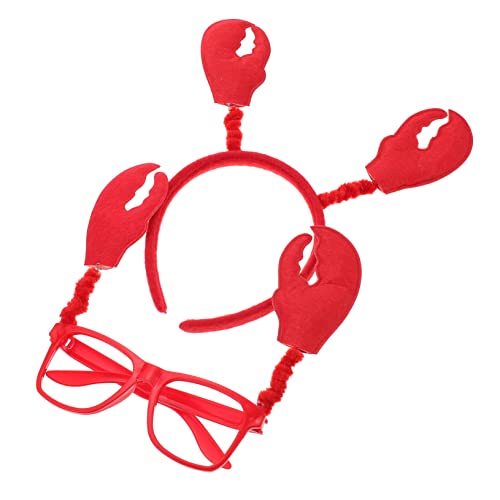 SAFIGLE 1 Satz Krabbenstirnbandbrille Sonnenbrille für Neuartige Partybrille Stirnbänder für haarschmuck Krabbengläser Brille Krabbenelemente Brille Tuch rot SAFIGLE 1 Satz Krabbenstirnbandbrille Sonnenbrille für Neuartige Partybrille Stirnbänder für haarschmuck Krabbengläser Brille Krabbenelemente Brille Tuch rot von SAFIGLE