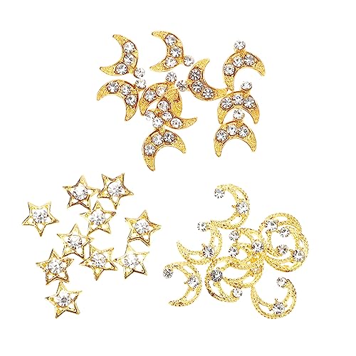 SAFIGLE 1 Satz Nagelkunst Charms Mond Und Stern Nagelaccessoires Dekoration Für Diy Nageldesigns Für Nagelkunst Und Besondere Anlässe 30 Stück SAFIGLE 1 Satz Nagelkunst Charms Mond Und Stern Nagelaccessoires Dekoration Für Diy Nageldesigns Für Nagelkunst Und Besondere Anlässe 30 Stück von SAFIGLE