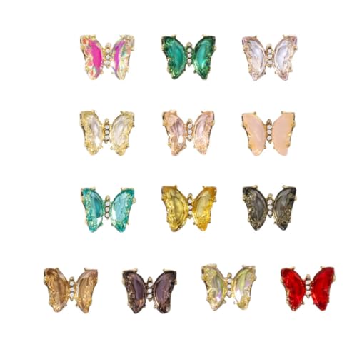 SAFIGLE 1 Satz Nagelkunst Schmetterlings Dekorationen Teiliges Aus Handgemachten Glänzenden Studs Für Diy Maniküre Und Nail Art Schmuck Für Feste Und Besondere Anlässe 13 Stück SAFIGLE 1 Satz Nagelkunst Schmetterlings Dekorationen Teiliges Aus Handgemachten Glänzenden Studs Für Diy Maniküre Und Nail Art Schmuck Für Feste Und Besondere Anlässe 13 Stück von SAFIGLE