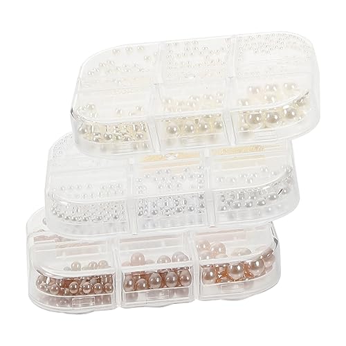 SAFIGLE 1 Satz Nagelkunstperlen Bunte Kunststoffperlen Für Diy Maniküre Nail Art Dekorationen Für Feste Und Besondere Anlässe 3boxen von SAFIGLE