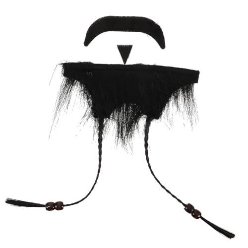 SAFIGLE 1 Satz Piraten-Kunstbart Bart gefälscht brauner Bart Bartwachs Bartbürste Perücke Fake Beard Fake Schnurrbart Beard Set falscher Schnurrbart Cosplay falsche Bärte Plüschstoff Black SAFIGLE 1 Satz Piraten-Kunstbart Bart gefälscht brauner Bart Bartwachs Bartbürste Perücke Fake Beard Fake Schnurrbart Beard Set falscher Schnurrbart Cosplay falsche Bärte Plüschstoff Black von SAFIGLE
