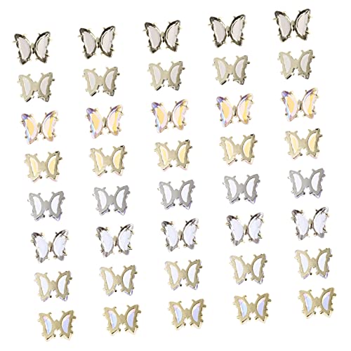 SAFIGLE 1 Satz Schmetterling Nagel Schmuckset Teiliges Set Mit Bunten Nageldekorationen Für Diy Nagelkunst Für Maniküre Und Kreative Designs 40 Stück SAFIGLE 1 Satz Schmetterling Nagel Schmuckset Teiliges Set Mit Bunten Nageldekorationen Für Diy Nagelkunst Für Maniküre Und Kreative Designs 40 Stück von SAFIGLE