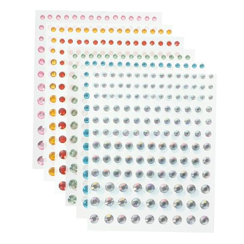 SAFIGLE 1 Satz Strass-aufkleber Gesicht Edelsteine Strasssteine Glitzer-juwelen-aufkleber Strassaufkleber Selbstklebende Bastelaufkleber Strass-kunststoff 6blätter SAFIGLE 1 Satz Strass-aufkleber Gesicht Edelsteine Strasssteine Glitzer-juwelen-aufkleber Strassaufkleber Selbstklebende Bastelaufkleber Strass-kunststoff 6blätter von SAFIGLE