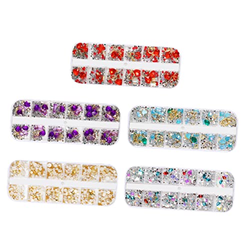 SAFIGLE 1 Satz Teiliges Nagelkunst Zubehörset Mit Strasssteinen Und Perlen Maniküre Dekoration Für Diy Nagelkunst Adornments Für Professionelle Und Private Nutzung 5 Stück SAFIGLE 1 Satz Teiliges Nagelkunst Zubehörset Mit Strasssteinen Und Perlen Maniküre Dekoration Für Diy Nagelkunst Adornments Für Professionelle Und Private Nutzung 5 Stück von SAFIGLE