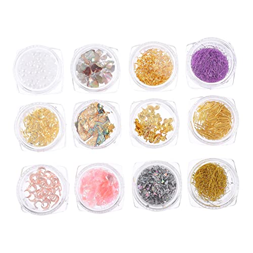SAFIGLE 1 Schachtel Decorative Nail Charms Farben Glitzer Nail Art Zubehör für Maniküre für Diy Nageldesigns und Persönliche Gestaltung Funkelnde Effekte für Nägel von SAFIGLE