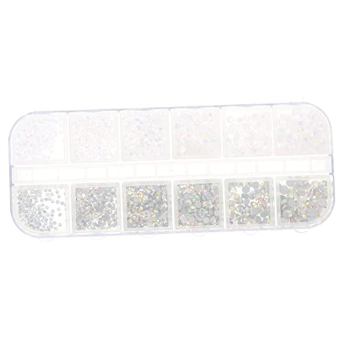 SAFIGLE 1 Schachtel Fächer Nageldiamanten Nail Art Dekorationen Flatback Nail Ornament Manicure Diamond Schmuck für DIY Nageldesigns Eleganter Look Geschenkidee für Nagelkunst Fans von SAFIGLE