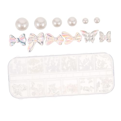 SAFIGLE 1 Schachtel Nail Art Zubehör mit Schmetterlingscharms und Perlen Fächer Dekorationsbox für Kreative Nageldesigns für Anfänger und Profis SAFIGLE 1 Schachtel Nail Art Zubehör mit Schmetterlingscharms und Perlen Fächer Dekorationsbox für Kreative Nageldesigns für Anfänger und Profis von SAFIGLE