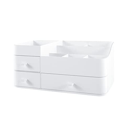 SAFIGLE 1 Stück Kosmetik Organizer mit Schublade Kunststoff Aufbewahrungsbox für Make Up Lippenstift Schmuck Desktop Sortierbox Weiß für Badezimmer und Schminktisch SAFIGLE 1 Stück Kosmetik Organizer mit Schublade Kunststoff Aufbewahrungsbox für Make Up Lippenstift Schmuck Desktop Sortierbox Weiß für Badezimmer und Schminktisch von SAFIGLE