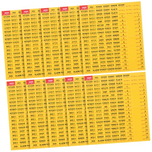 SAFIGLE 10 Blatt Teiliges Elektrische Schalttafel Etiketten Selbstklebend Farbig zur Sicheren Kennzeichnung von Sicherungskästen und Leistungsschaltern für Einfache Zuordnung und Wartung SAFIGLE 10 Blatt Teiliges Elektrische Schalttafel Etiketten Selbstklebend Farbig zur Sicheren Kennzeichnung von Sicherungskästen und Leistungsschaltern für Einfache Zuordnung und Wartung von SAFIGLE