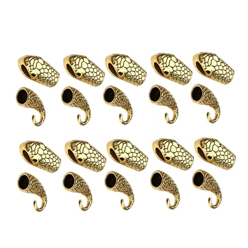 SAFIGLE 10 Paare Schlangenhaken Armbandverschlüsse aus Langlebiger Legierung Vintage stil Sichere Schmuckverbindung für DIY Armbänder und Schmuckherstellung Antik Goldfarben SAFIGLE 10 Paare Schlangenhaken Armbandverschlüsse aus Langlebiger Legierung Vintage stil Sichere Schmuckverbindung für DIY Armbänder und Schmuckherstellung Antik Goldfarben von SAFIGLE