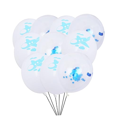 SAFIGLE 10 Stück 12 Flugzeugballon Flugzeugdekorationen Ballons Dekor Konfetti-ballon Partyballons Cartoon-ballons Schmücken Pailletten Kind Kombination von SAFIGLE