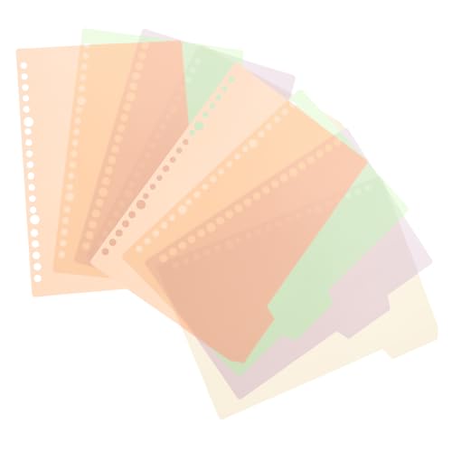 SAFIGLE 10 Stück Bunte aus Trennblätter für Ringbuch Praktische Index dividers für Notizbücher Ordner Planer zum Markieren und Organisieren von Blättern von SAFIGLE