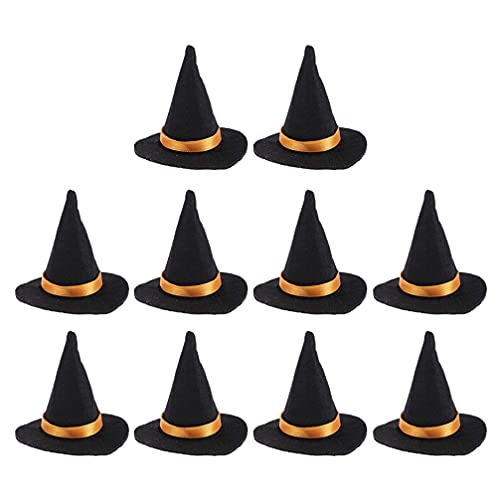 SAFIGLE 10 Stück Hüte, Handgemachte Filz Weinflaschenüberzüge, Halloween Party Dekorationen, Schwarz, 8.5 x 6.5 x 6.5 cm SAFIGLE 10 Stück Hüte, Handgemachte Filz Weinflaschenüberzüge, Halloween Party Dekorationen, Schwarz, 8.5 x 6.5 x 6.5 cm von SAFIGLE
