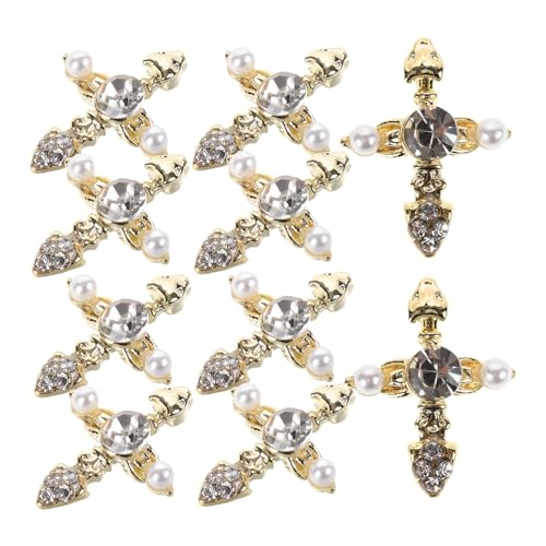 SAFIGLE 10 Stück Kreuz Für Nägel Lilie Nagel Weiß Halloween Silberne Strasssteine Trendy Blenden Kreuzen Rosa Und Uv Metallkreuz Zum Basteln Zinklegierung Golden SAFIGLE 10 Stück Kreuz Für Nägel Lilie Nagel Weiß Halloween Silberne Strasssteine Trendy Blenden Kreuzen Rosa Und Uv Metallkreuz Zum Basteln Zinklegierung Golden von SAFIGLE