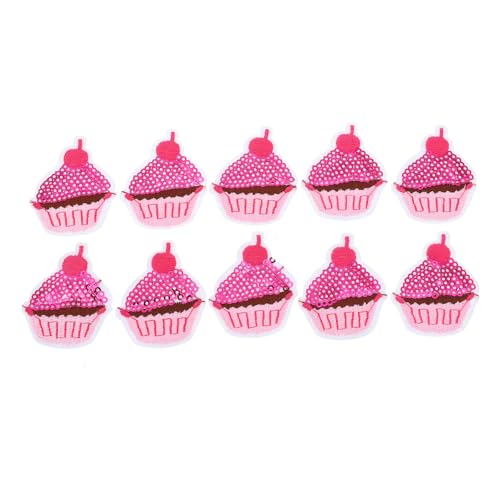 SAFIGLE 10 Stück Teiliges Gestickter Pailletten eiscreme Cupcake patches zum Aufbügeln DIY nähzubehör für Kleidung Schals Hüte und Dekoration Selbstklebend von SAFIGLE