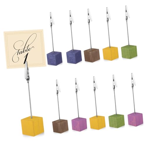 SAFIGLE 10 Stück Teiliges Holz Memo Clips mit Würfelbasis Stabile Foto Notizhalter Kreative Schreibtischdekoration Vielseitige Karten Zettelhalter für Büro und Zuhause SAFIGLE 10 Stück Teiliges Holz Memo Clips mit Würfelbasis Stabile Foto Notizhalter Kreative Schreibtischdekoration Vielseitige Karten Zettelhalter für Büro und Zuhause von SAFIGLE