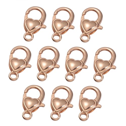 SAFIGLE 10 Stück Teiliges Karabinerverschluss Legierung mit Herzmuster Langlebige Schmuckverschlüsse für Schlüsselanhänger Taschen DIY Schmuckherstellung und Bastelprojekte Goldfarben SAFIGLE 10 Stück Teiliges Karabinerverschluss Legierung mit Herzmuster Langlebige Schmuckverschlüsse für Schlüsselanhänger Taschen DIY Schmuckherstellung und Bastelprojekte Goldfarben von SAFIGLE