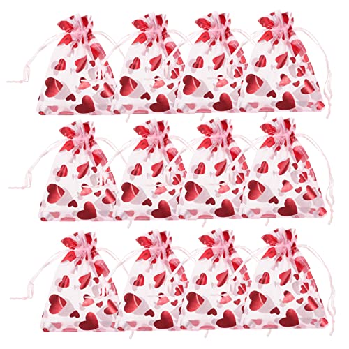 SAFIGLE 100 Stück Herz Organzasäckchen mit Zugband Kleine Geschenkbeutel für Valentinstag Wiederverwendbare Schmuck und Bonbonbeutel für Party Hochzeit und Festlichkeiten SAFIGLE 100 Stück Herz Organzasäckchen mit Zugband Kleine Geschenkbeutel für Valentinstag Wiederverwendbare Schmuck und Bonbonbeutel für Party Hochzeit und Festlichkeiten von SAFIGLE
