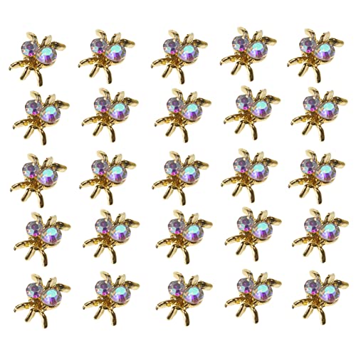 SAFIGLE 100 Stück Spider Nail Art Charms Halloween Nagel Dekorationen aus Metall Kreative Maniküre Accessoires für Diy Nageldesign und Dekorationen für von SAFIGLE