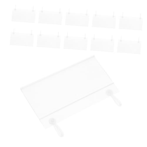 SAFIGLE 100 Stück Transparente PVC Hängetiketten mit Schnappverschluss Flexible Drahtregal Preisschildhalter für Aufbewahrungsboxen Vielseitige Etikettenclips für Einzelhandel und von SAFIGLE