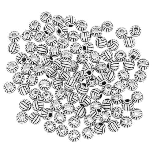 SAFIGLE 100 Stück Volleyball Perlen aus Acryl für DIY Schmuckherstellung Sportperlen für Armbänder und Halsketten Langlebige Bastelperlen für Individuelle Armbandgestaltung SAFIGLE 100 Stück Volleyball Perlen aus Acryl für DIY Schmuckherstellung Sportperlen für Armbänder und Halsketten Langlebige Bastelperlen für Individuelle Armbandgestaltung von SAFIGLE