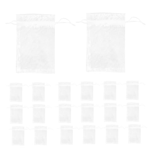 SAFIGLE 100 Stück Weiße Organzasäckchen Leichte Stabile Mesh Beutel mit Kordelzug Vielseitig Einsetzbar als Schmuckbeutel Party Favor Aufbewahrung Geschenkverpackung für Hochzeit und SAFIGLE 100 Stück Weiße Organzasäckchen Leichte Stabile Mesh Beutel mit Kordelzug Vielseitig Einsetzbar als Schmuckbeutel Party Favor Aufbewahrung Geschenkverpackung für Hochzeit und von SAFIGLE