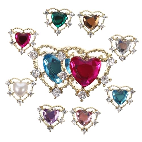 SAFIGLE 10Stücke Glänzende Charms Multifunktionale Strasssteine für DIY Nagelkunst und Handwerksprojekte Herzform Nageldekoration Zufälligen Farben SAFIGLE 10Stücke Glänzende Charms Multifunktionale Strasssteine für DIY Nagelkunst und Handwerksprojekte Herzform Nageldekoration Zufälligen Farben von SAFIGLE