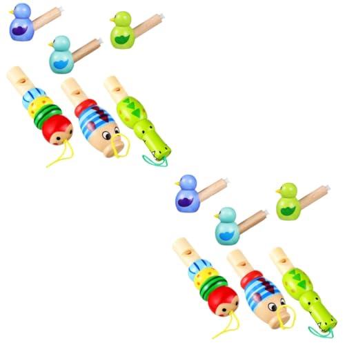 SAFIGLE 12 Stk Cartoon-Vogelpfeife Kinder pfeifen Spielzeug für Babys Mädchenspielzeug Spielset aus Holz pfeife spielzeug Musikalisches Spielzeug Tier Musikinstrument Halskette hölzern von SAFIGLE