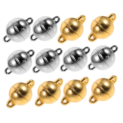SAFIGLE 12 Stück Teiliges Magnetverschluss Schmuck DIY Armbandverschlüsse und Halskettenverschluss Modische Glatte Magnetverschlüsse für Einfache Handhabung und Vielseitige von SAFIGLE
