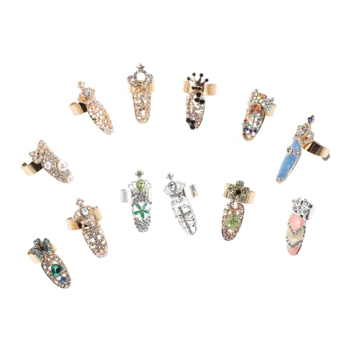 SAFIGLE 12 Stück Teiliges Nagelring Damen Verstellbar Fingerring Nagelkunst Schmuck Nail Art Decor Maniküre Zubehör für Party Hochzeit Festival SAFIGLE 12 Stück Teiliges Nagelring Damen Verstellbar Fingerring Nagelkunst Schmuck Nail Art Decor Maniküre Zubehör für Party Hochzeit Festival von SAFIGLE