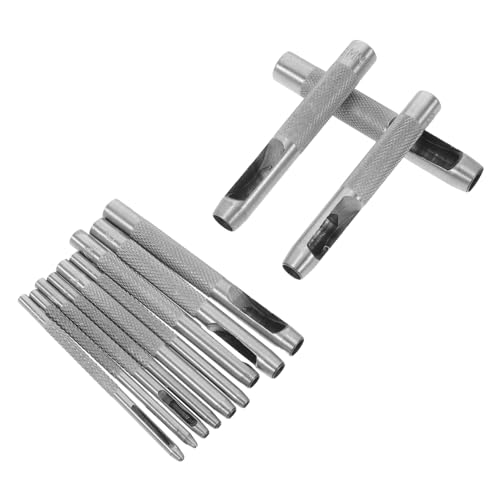 SAFIGLE 12 Teiliges Leder Lochstanzer Set Leder Arbeitswerkzeuge Lochstanzer Set Bastellocher Lederstanzer Lochwerkzeug Handlocher Gürtellocher Kreisstanzer Silber SAFIGLE 12 Teiliges Leder Lochstanzer Set Leder Arbeitswerkzeuge Lochstanzer Set Bastellocher Lederstanzer Lochwerkzeug Handlocher Gürtellocher Kreisstanzer Silber von SAFIGLE