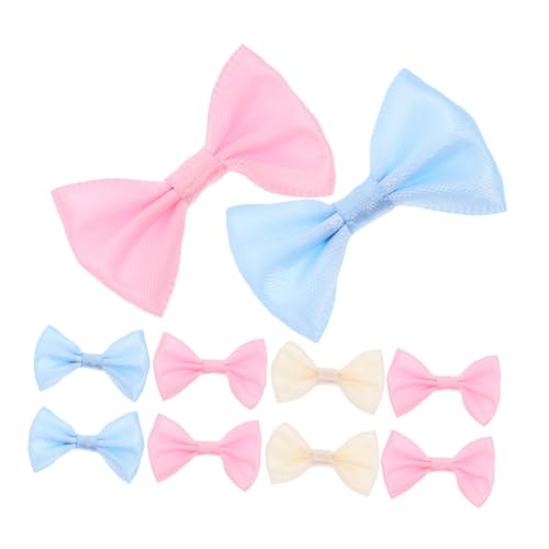SAFIGLE 120 Stück handgefertigter Bogen Mini -Fliegen winzig Weiß klein binden handgemachte kuchendekoration stoffpuppen Mini-Schleife aus Satinband Bögen zum Basteln Polyester von SAFIGLE