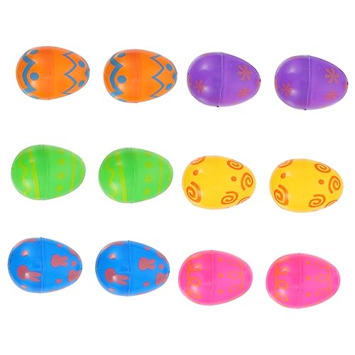 SAFIGLE 12St Ostereier ostergeschenkverpackung eierschalen Ei passendes Spielzeug bürodeko büro dekoration Süßigkeitendekorationen Plastikkörbe helles Plastik- leeres ostereidekor von SAFIGLE