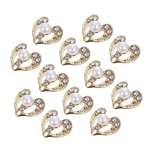 SAFIGLE 12Stücke Nagelstudien Dekorationen Glänzende Maniküre Schmuck Für DIY Nail Art Metallzubehör Für Designs Für Verschiedene Anlässe von SAFIGLE