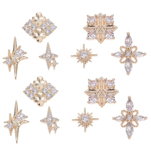 SAFIGLE 12Stücke Schmuck Vintage Anhänger für DIY Nagelkunst Stilvolle Dekoration für Maniküre und Designs SAFIGLE 12Stücke Schmuck Vintage Anhänger für DIY Nagelkunst Stilvolle Dekoration für Maniküre und Designs von SAFIGLE